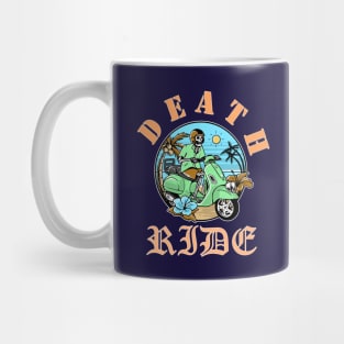 Death Riding Unicorn | Retro Bike Riding Skull Mug